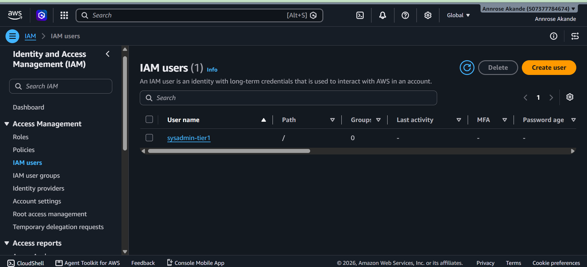AWS Cloud Infrastructure screenshot 1