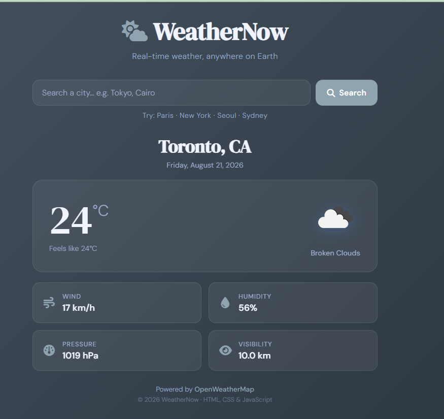 WeatherNow screenshot 2