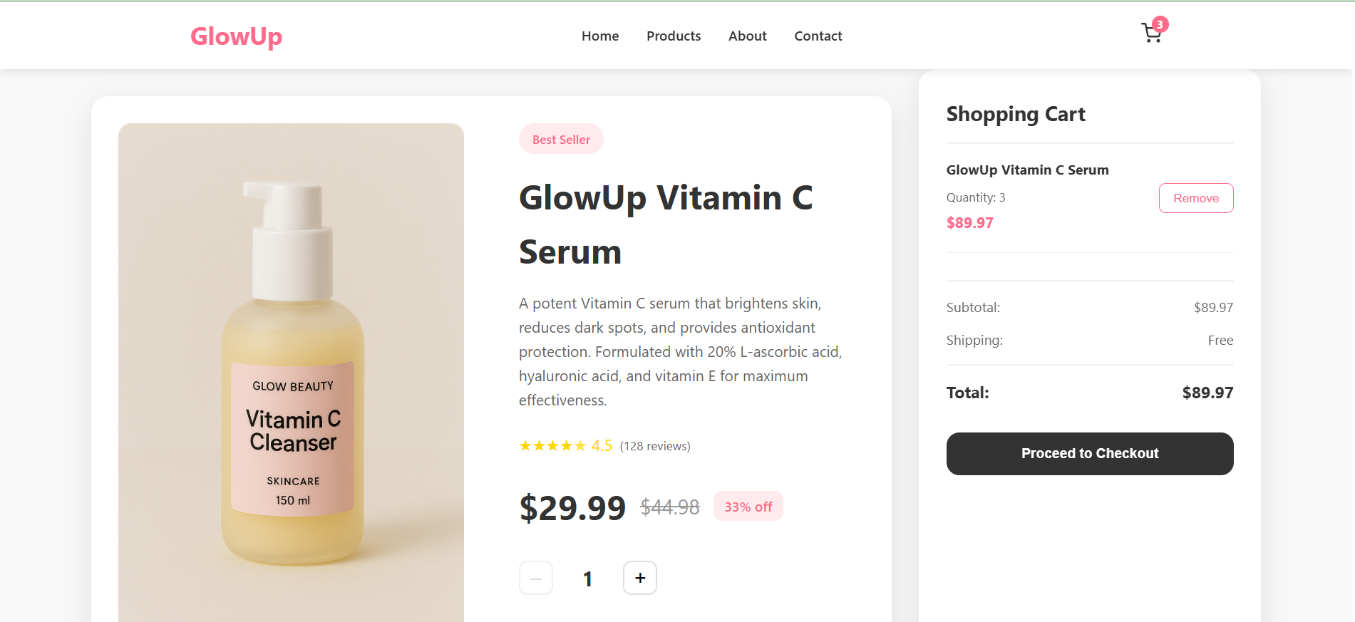 E-commerce Product Page screenshot 1