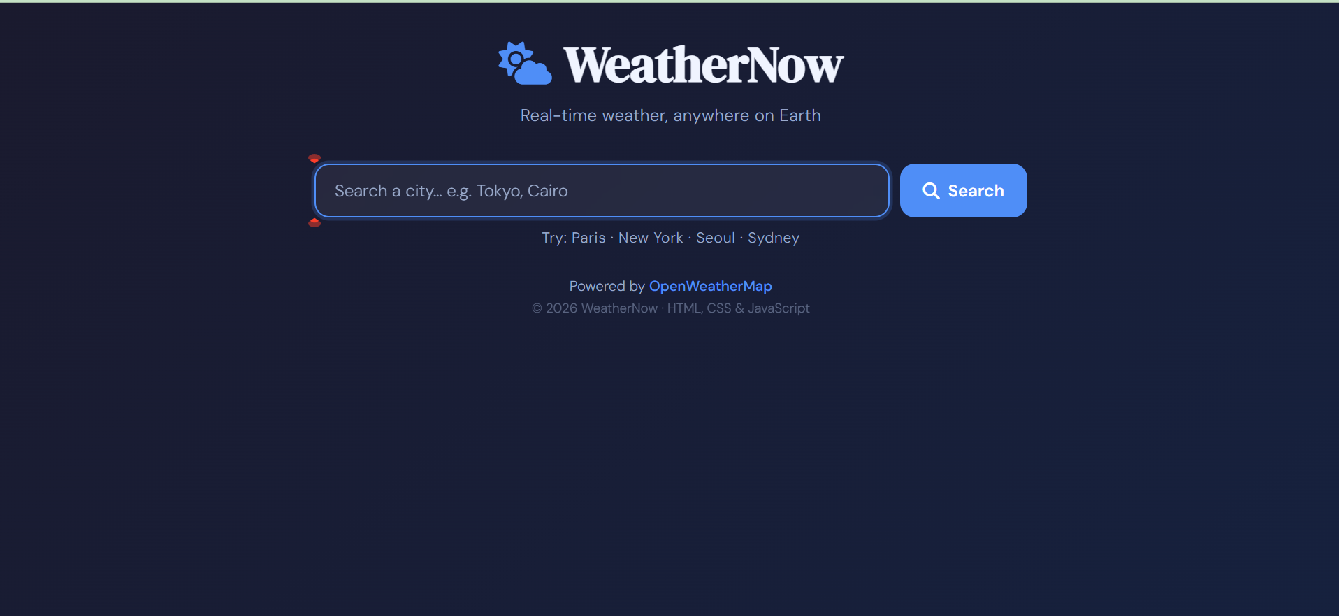 WeatherNow Application